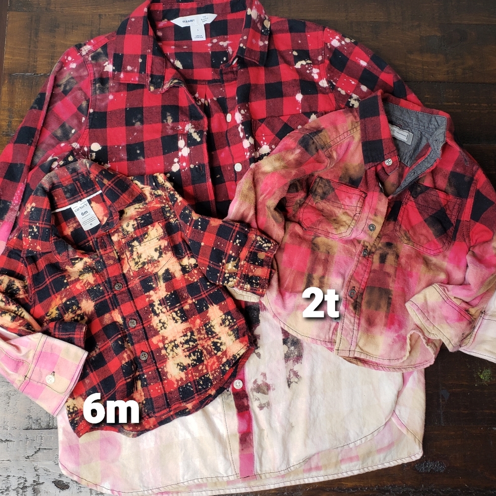 Buffalo plaid Mommy and me daughter son set